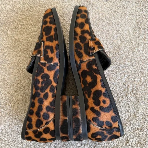 Vionic Sellah Calf Hair Animal Print Slip On Loafers Size 38 US7.5 Arch Support - Picture 6 of 9